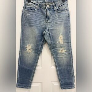 a.n.a Light Blue Distressed Boyfriend Jeans